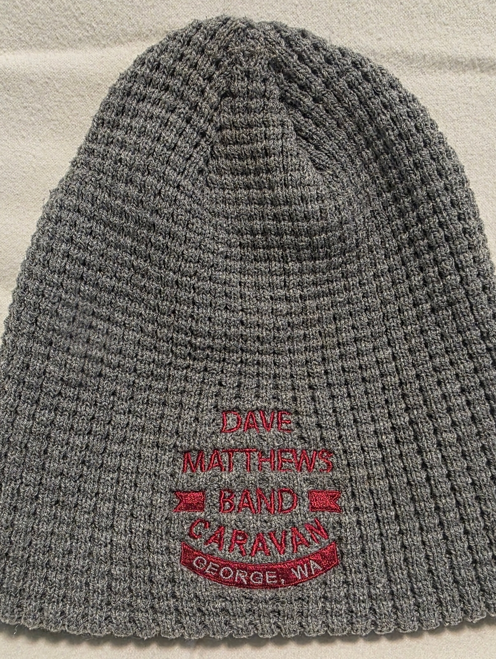 Dave Matthews Band Caravan 2011 Embroidered Gray Knit Adult Beanie